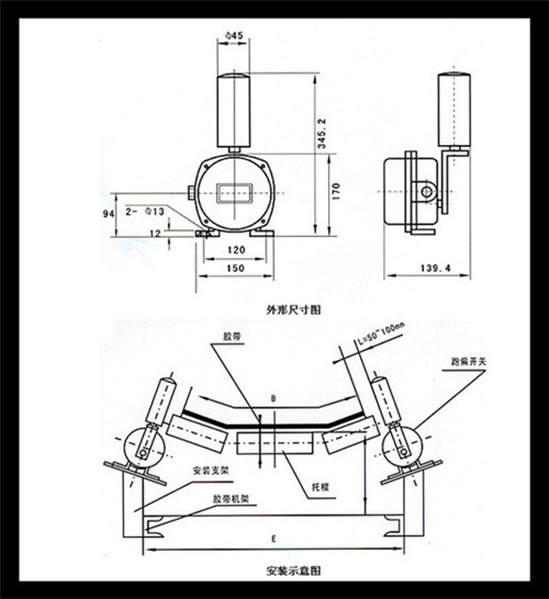 耐腐蚀两级跑偏开关PLQ-R IP54规格齐全_耐腐蚀两级跑偏开关KBW-220P防爆两级跑偏开关