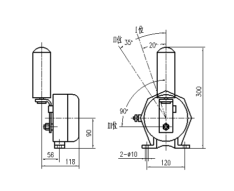 JPC-3A胶带跑偏_跑偏检测器KBW-220P防爆两级跑偏开关