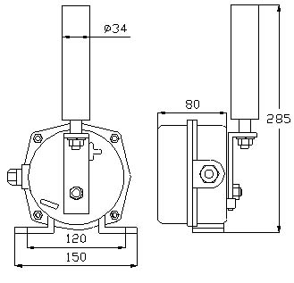 LW-PKG-12-30跑偏开关_跑偏开关KBW-220P防爆两级跑偏开关