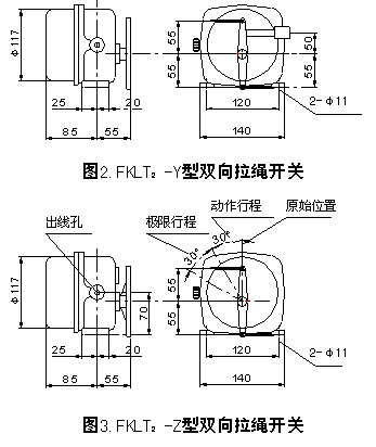 FKLT2-Y、双向拉绳开关、FKLT2-Z、拉线开关价格合理