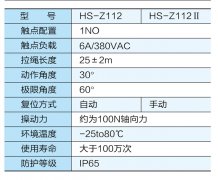 HS-Z112II防水双向拉绳开关工厂直营 HS-Z112II防水双向拉绳开关工厂直营