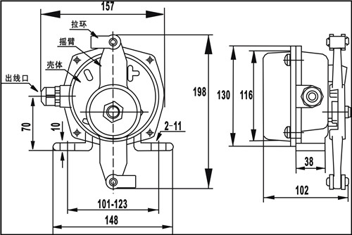 KLT2-I、KLT2-II双向拉绳开关_拉绳开关工厂直营